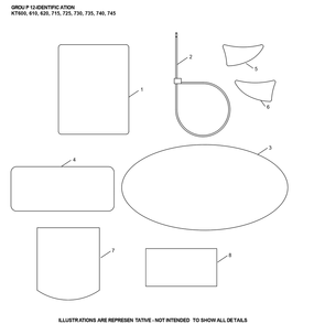 Kt745-3100 Identification Diagram and Parts List for KT745-3100  Cub Cadet Engine